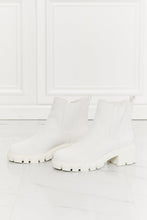 Load image into Gallery viewer, MMShoes Work For It Matte Lug Sole Chelsea Boots in White Ti Amo I love you
