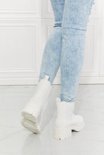 Load image into Gallery viewer, MMShoes Work For It Matte Lug Sole Chelsea Boots in White Ti Amo I love you
