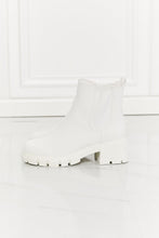 Load image into Gallery viewer, MMShoes Work For It Matte Lug Sole Chelsea Boots in White Ti Amo I love you
