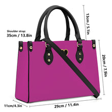 Load image into Gallery viewer, Ti Amo I love you - Exclusive Brand - Medium Red Violet 2 - Luxury Womens PU Tote Bag - Black Straps
