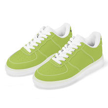 Load image into Gallery viewer, Ti Amo I love you - Exclusive Brand - Light Salad Green - Skelton Hands with Heart - Transparent Low Top Air Force Leather Shoes
