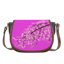 Load image into Gallery viewer, Ti Amo I love you-  Exclusive Brand - Brilliant Lavender Rose - Blossom - Saddle Bag
