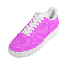 Load image into Gallery viewer, Ti Amo I love you - Exclusive Brand  - Deep Lavender Magenta Camouflage - Low Top Unisex Sneakers
