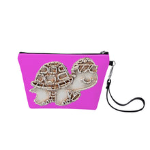 Load image into Gallery viewer, Ti Amo I love you - Exclusive Brand - Brilliant Lavender Rose - Turtle - Sling Cosmetic Bag
