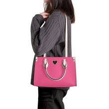 Load image into Gallery viewer, Ti Amo I love you - Exclusive Brand - Warm Pink - Luxury Womens PU Tote Bag - Cream Straps
