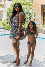 Load image into Gallery viewer, Marina West Swim Clear Waters Two-Piece Swim Set in Black Roses - Sizes 18mths-Kids10-11 Ti Amo I love you
