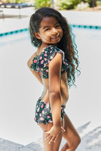 Load image into Gallery viewer, Marina West Swim Clear Waters Two-Piece Swim Set in Black Roses - Sizes 18mths-Kids10-11 Ti Amo I love you
