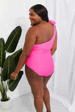 Load image into Gallery viewer, Marina West Swim Deep End One-Shoulder One-Piece Swimsuit - Sizes S-2XL Ti Amo I love you
