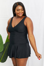 Load image into Gallery viewer, Marina West Swim Full Size Clear Waters Swim Dress in Black - Sizes S-3XL Ti Amo I love you
