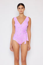 Load image into Gallery viewer, Marina West Swim Full Size Float On Ruffle Faux Wrap One-Piece in Carnation Pink - Sizes S-3XL Ti Amo I love you
