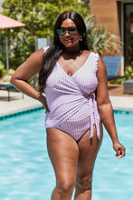 Load image into Gallery viewer, Marina West Swim Full Size Float On Ruffle Faux Wrap One-Piece in Carnation Pink - Sizes S-3XL Ti Amo I love you
