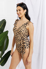 Load image into Gallery viewer, Marina West Swim Full Size Float On Ruffle Faux Wrap One-Piece in Leopard - Sizes S-3XL Ti Amo I love you
