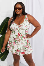 Load image into Gallery viewer, Marina West Swim Full Size Sail With Me V-Neck Swim Dress in Cream - Sizes S-3XL Ti Amo I love you
