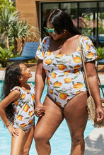 Load image into Gallery viewer, Marina West Swim Salty Air Puff Sleeve One-Piece in Citrus Orange - Sizes S-2XL Ti Amo I love you
