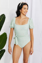 Load image into Gallery viewer, Marina West Swim Salty Air Puff Sleeve One-Piece in Sage - Only Sizes S-XL Left Ti Amo I love you
