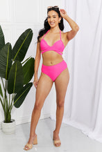 Load image into Gallery viewer, Marina West Swim Summer Splash Halter Bikini Set in Pink - Only Sizes S-2XL Left Ti Amo I love you
