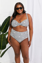 Load image into Gallery viewer, Marina West Swim Take A Dip Twist High-Rise Bikini in Black - Sizes S-2XL Ti Amo I love you
