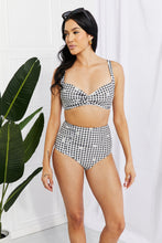 Load image into Gallery viewer, Marina West Swim Take A Dip Twist High-Rise Bikini in Black - Sizes S-2XL Ti Amo I love you
