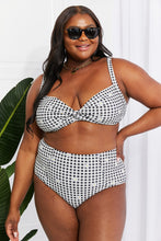 Load image into Gallery viewer, Marina West Swim Take A Dip Twist High-Rise Bikini in Black - Sizes S-2XL Ti Amo I love you
