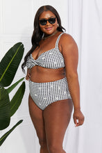 Load image into Gallery viewer, Marina West Swim Take A Dip Twist High-Rise Bikini in Black - Sizes S-2XL Ti Amo I love you
