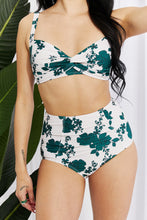 Load image into Gallery viewer, Marina West Swim Take A Dip Twist High-Rise Bikini in Forest - Sizes S-2XL Ti Amo I love you
