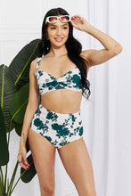 Load image into Gallery viewer, Marina West Swim Take A Dip Twist High-Rise Bikini in Forest - Sizes S-2XL Ti Amo I love you
