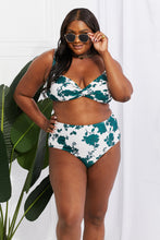 Load image into Gallery viewer, Marina West Swim Take A Dip Twist High-Rise Bikini in Forest - Sizes S-2XL Ti Amo I love you
