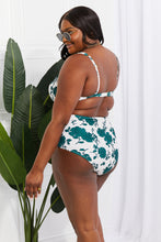 Load image into Gallery viewer, Marina West Swim Take A Dip Twist High-Rise Bikini in Forest - Sizes S-2XL Ti Amo I love you
