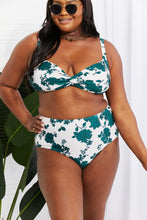 Load image into Gallery viewer, Marina West Swim Take A Dip Twist High-Rise Bikini in Forest - Sizes S-2XL Ti Amo I love you
