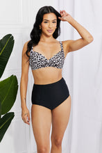 Load image into Gallery viewer, Marina West Swim Take A Dip Twist High-Rise Bikini in Leopard - Only Sizes S-2XL Left Ti Amo I love you
