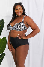 Load image into Gallery viewer, Marina West Swim Take A Dip Twist High-Rise Bikini in Leopard - Only Sizes S-2XL Left Ti Amo I love you
