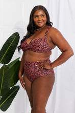 Load image into Gallery viewer, Marina West Swim Take A Dip Twist High-Rise Bikini in Ochre Ti Amo I love you
