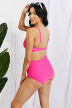 Load image into Gallery viewer, Marina West Swim Take A Dip Twist High-Rise Bikini in Pink - Sizes S-2XL Ti Amo I love you
