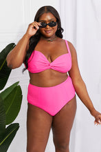 Load image into Gallery viewer, Marina West Swim Take A Dip Twist High-Rise Bikini in Pink - Sizes S-2XL Ti Amo I love you
