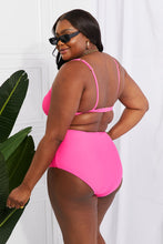 Load image into Gallery viewer, Marina West Swim Take A Dip Twist High-Rise Bikini in Pink - Sizes S-2XL Ti Amo I love you
