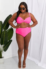 Load image into Gallery viewer, Marina West Swim Take A Dip Twist High-Rise Bikini in Pink - Sizes S-2XL Ti Amo I love you
