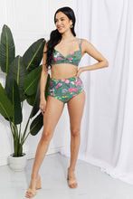 Load image into Gallery viewer, Marina West Swim Take A Dip Twist High-Rise Bikini in Sage - Only Sizes S-2XL Left Ti Amo I love you
