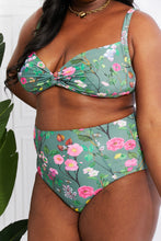 Load image into Gallery viewer, Marina West Swim Take A Dip Twist High-Rise Bikini in Sage - Only Sizes S-2XL Left Ti Amo I love you
