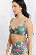 Load image into Gallery viewer, Marina West Swim Take A Dip Twist High-Rise Bikini in Sage - Only Sizes S-2XL Left Ti Amo I love you
