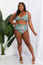 Load image into Gallery viewer, Marina West Swim Take A Dip Twist High-Rise Bikini in Sage - Only Sizes S-2XL Left Ti Amo I love you
