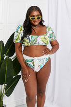 Load image into Gallery viewer, Marina West Swim Vacay Ready Puff Sleeve Bikini in Floral - Sizes S-2XL Ti Amo I love you
