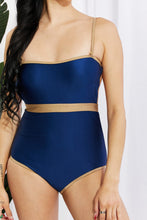 Load image into Gallery viewer, Marina West Swim Wave Break Contrast Trim One-Piece - Onle Sizes S-XL Left Ti Amo I love you
