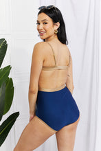 Load image into Gallery viewer, Marina West Swim Wave Break Contrast Trim One-Piece - Onle Sizes S-XL Left Ti Amo I love you
