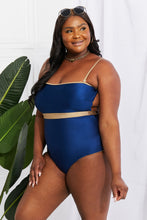 Load image into Gallery viewer, Marina West Swim Wave Break Contrast Trim One-Piece - Onle Sizes S-XL Left Ti Amo I love you
