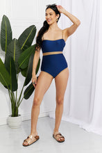 Load image into Gallery viewer, Marina West Swim Wave Break Contrast Trim One-Piece - Onle Sizes S-XL Left Ti Amo I love you
