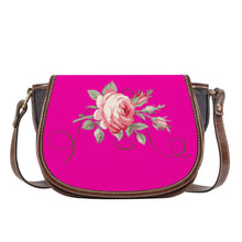 Load image into Gallery viewer, Ti Amo I love you - Exclusive Brand - Hollywood Cerise - Rose - Saddle Bag
