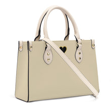 Load image into Gallery viewer, Ti Amo I love you - Exclusive Brand  - Grain Brown - Luxury Womens PU Tote Bag - Cream Straps
