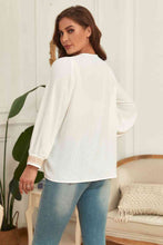 Load image into Gallery viewer, Melo Apparel Plus Size V-Neck Puff Sleeve Blouse Ti Amo I love you
