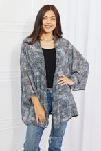 Load image into Gallery viewer, Melody Full Size Snake Print Chiffon Kimono Ti Amo I love you
