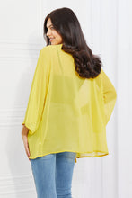 Load image into Gallery viewer, Melody Just Breathe Full Size Chiffon Kimono in Yellow Ti Amo I love you
